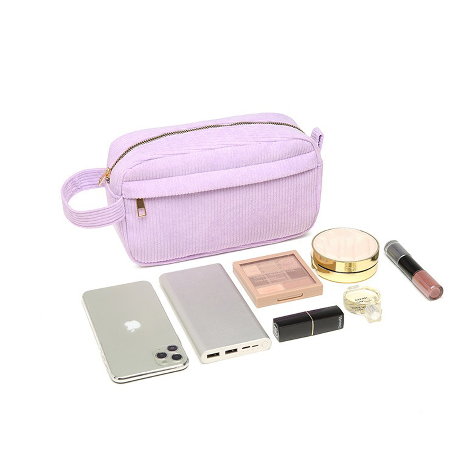 Custom Corduroy Makeup Bag with Name